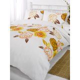 Misha orange soft touch printed duvet cover