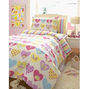 Pink and yellow duvet cover