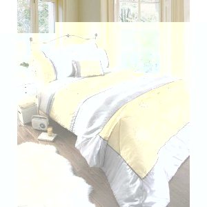 Quilted yellow duvet cover