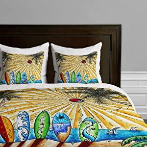 Deny Minneapolis Yellow Duvet Cover